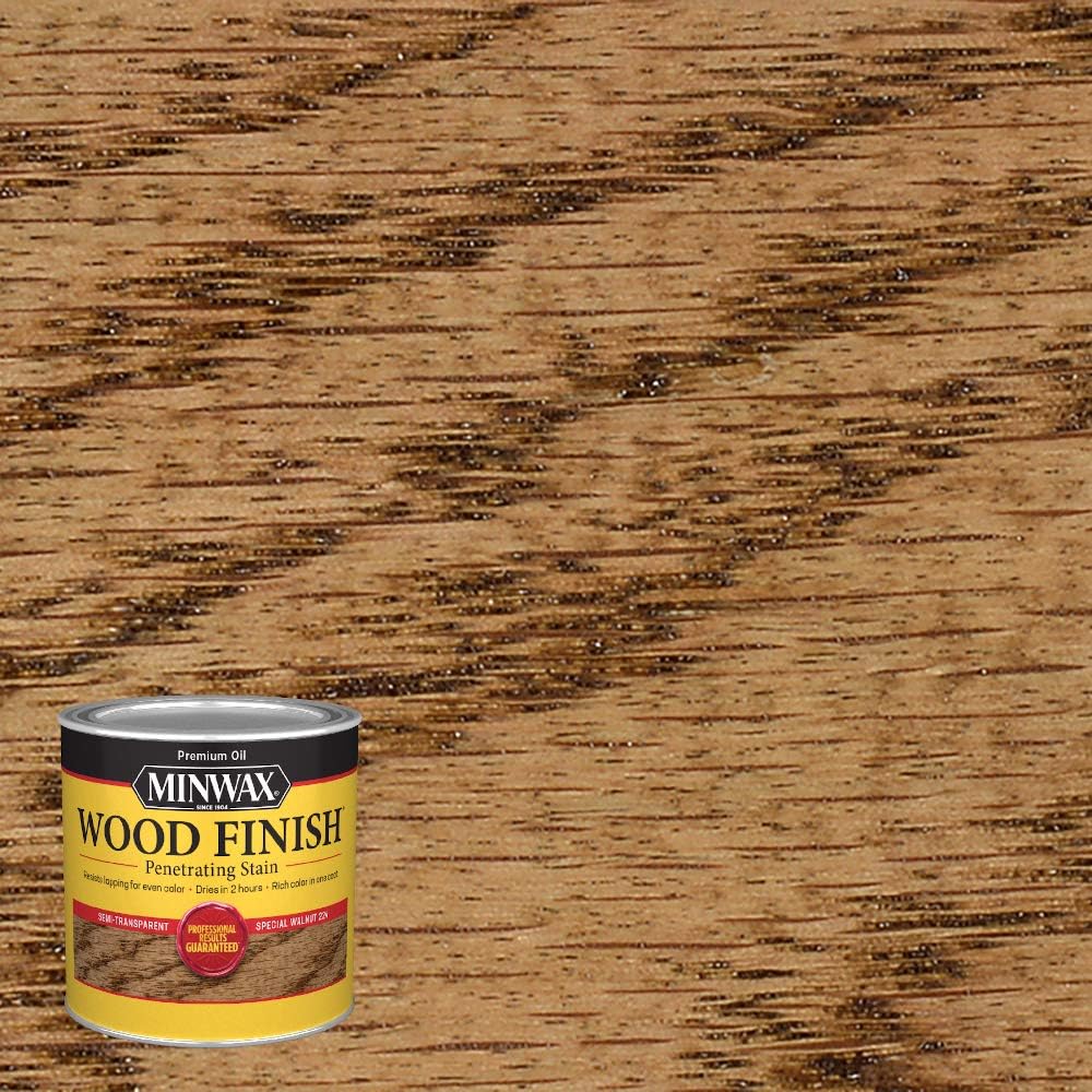 Minwax 22240 Special Walnut Penetrating Oil-Based Wood Stain - 1/2 Pint Size