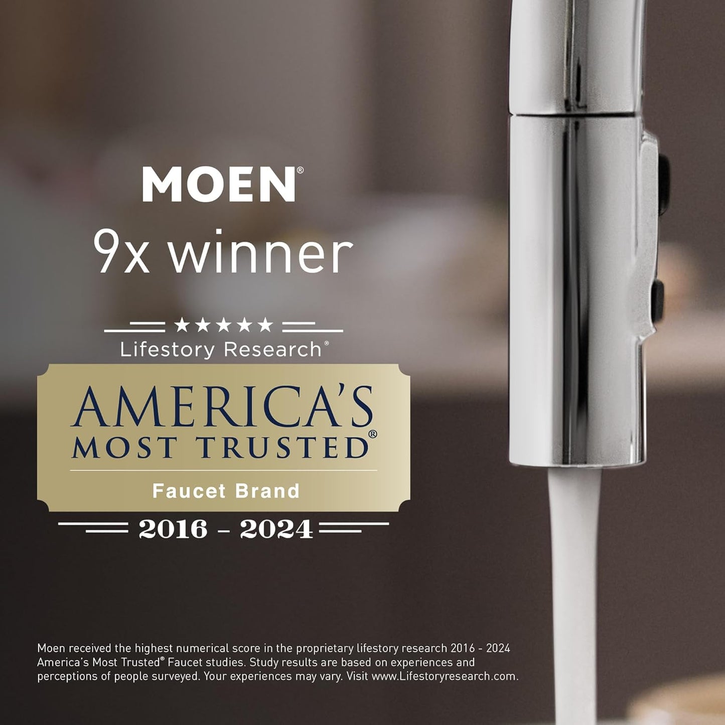 Moen 6345BN Collection 8-Inch Round Rainshower Showerhead, Brushed Nickel Finish, 2.5 GPM Flow Rate