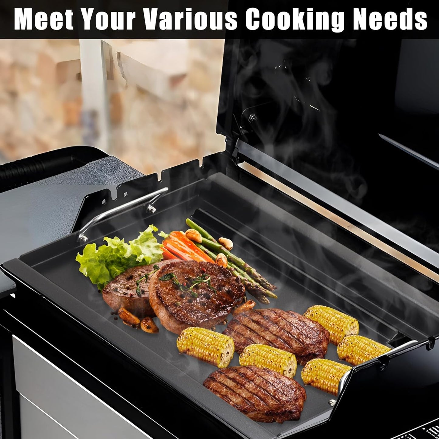 Monument 24367 24633 13892 17842 35633 41847NG Grill Full Size Griddle Inserts - Carbon Steel Replacement Parts