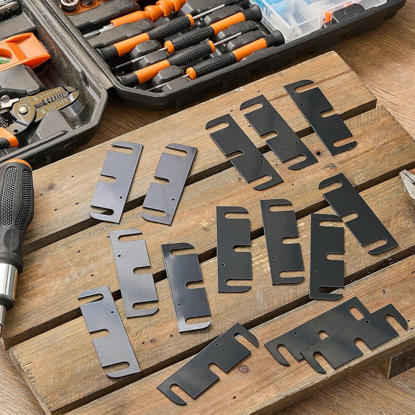 MorningRo Hardware Door Hinge Shims Kit - 3.5 Inch, 15 Pcs - Coated Finish for Door Hinge Repair