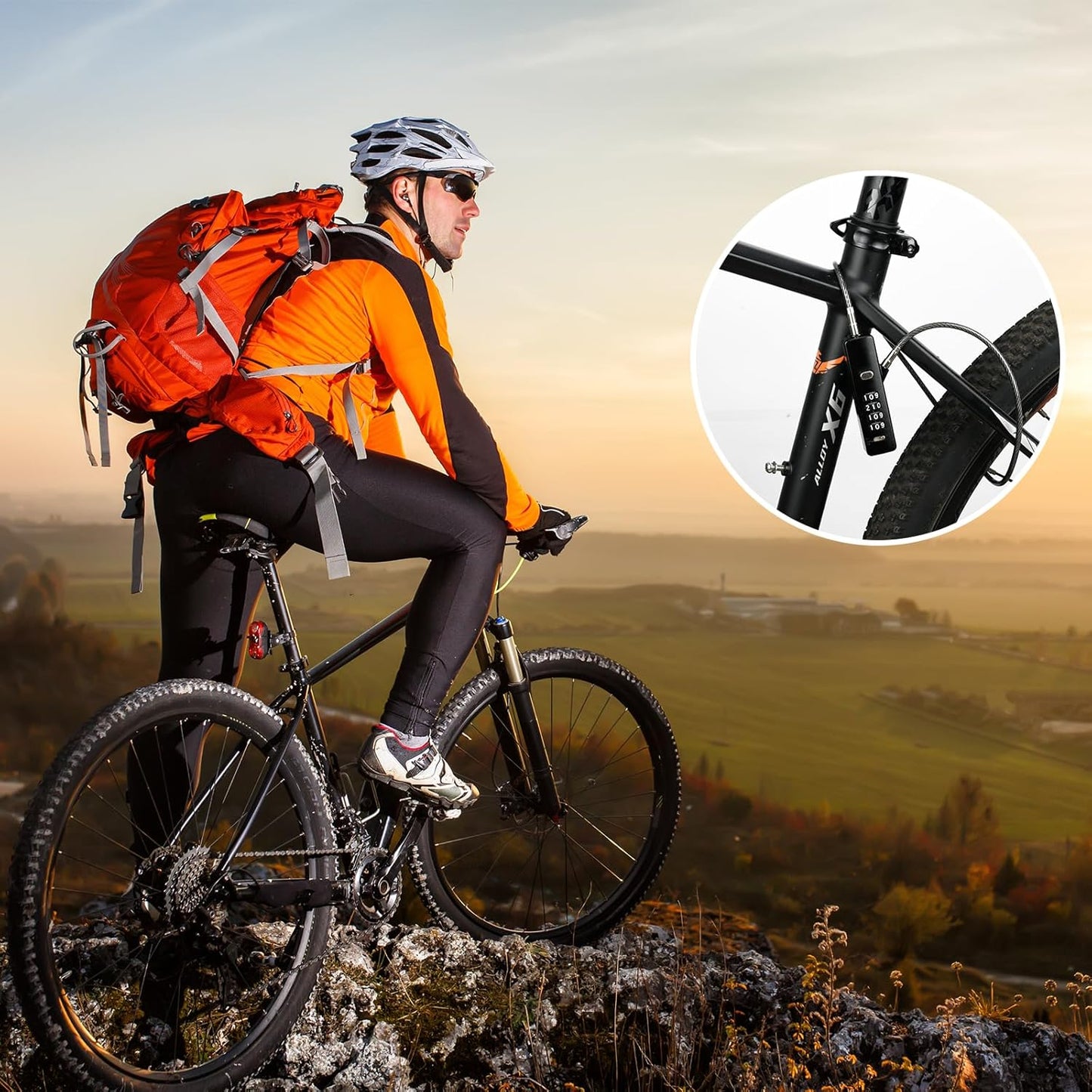 Multi-Purpose Combination Cable Lock with 3 Interchangeable Ropes - Ideal for Small Bikes, Cabinets, Fences, and Travel - Gun-Grey