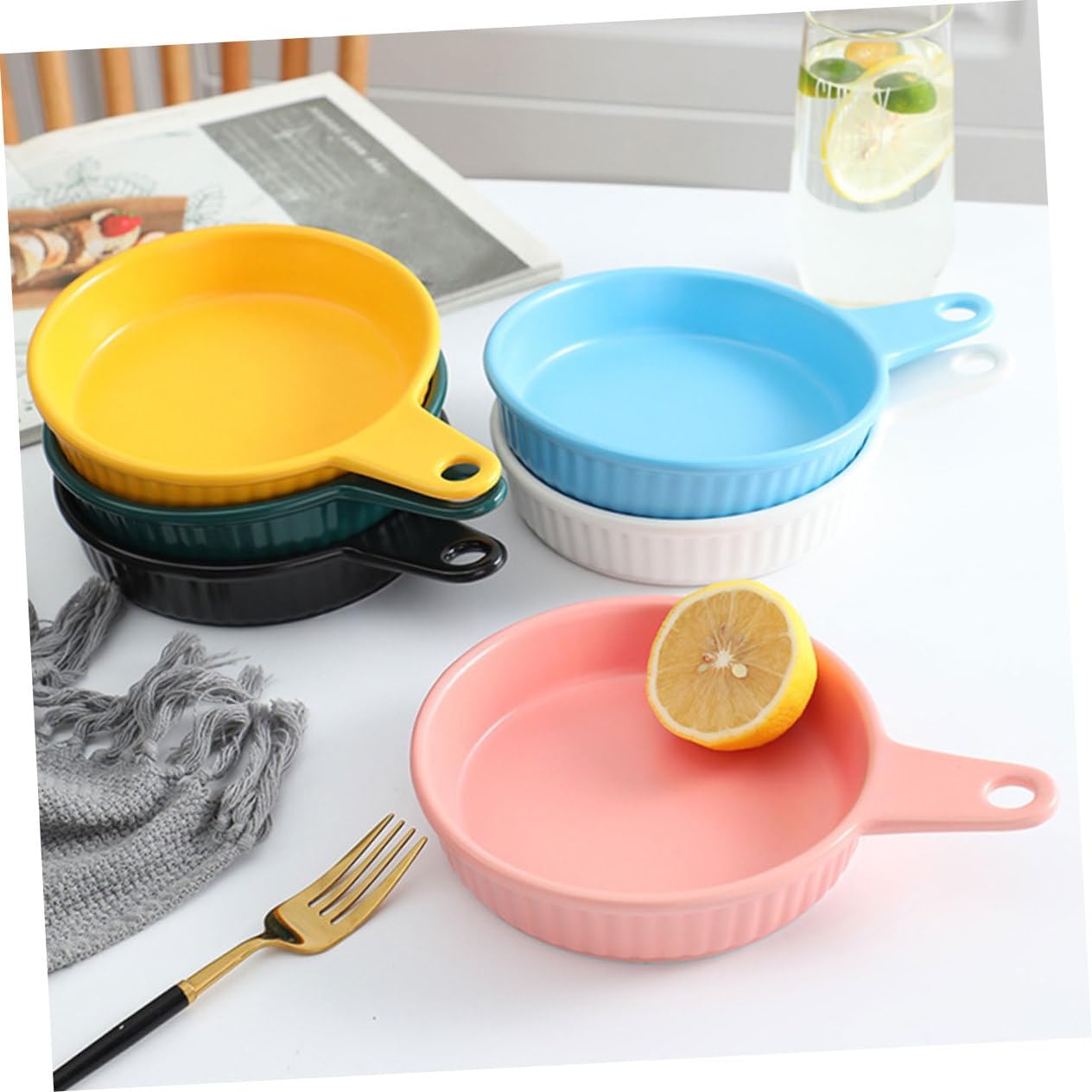 Multipurpose CIYODO Nordic Baking Tray with Handle - Ideal for Bread, Casseroles, and Cheesy Dishes - Home Baking Essential