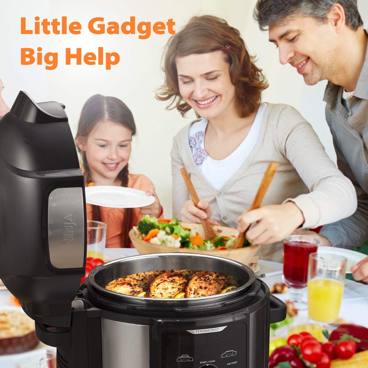 Ninja Foodi 8 Quart Compatible Sicheer Stainless Steel Inner Pot Replacement Insert Liner - Accessory