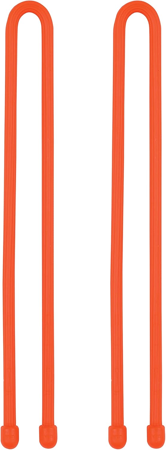 Nite Ize Original Gear 12 Inch Reusable Rubber Twist Tie 2-Pack Bright Orange - Made in USA