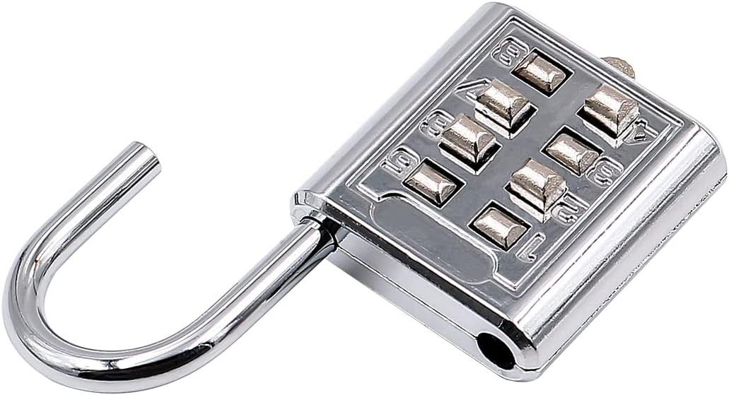 NUZAMAS 3 Pack Heavy Duty 4-Digit Combination Padlock with 35mm Zinc Alloy Body - Waterproof Keyless Lock for Home, School, and Garage - Corrosion Resistant Silver Locks