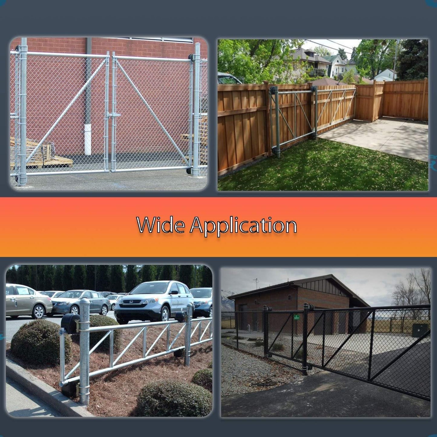 Nylon Cantilever Gate Rollers for 4" Round Post - Slide Gates, Chain Link Fence Frames - 1pc