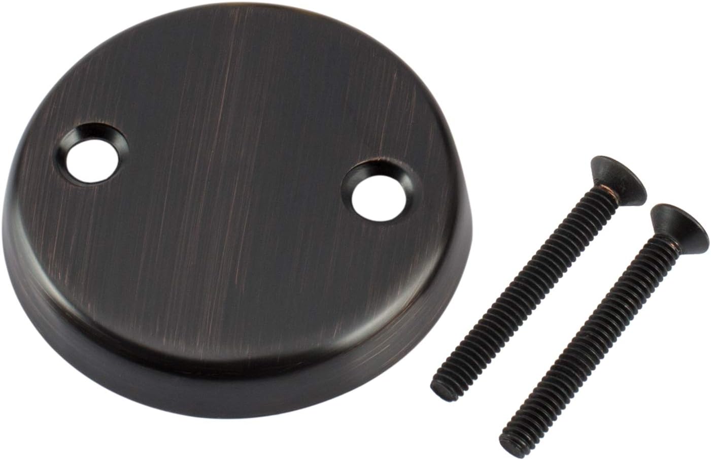 Oil Rubbed Bronze Artiwell Tip-Toe Tub Trim Set with 2-Hole Overflow Faceplate - Universal Fine/Coarse Thread Replacement Bath Drain Kit