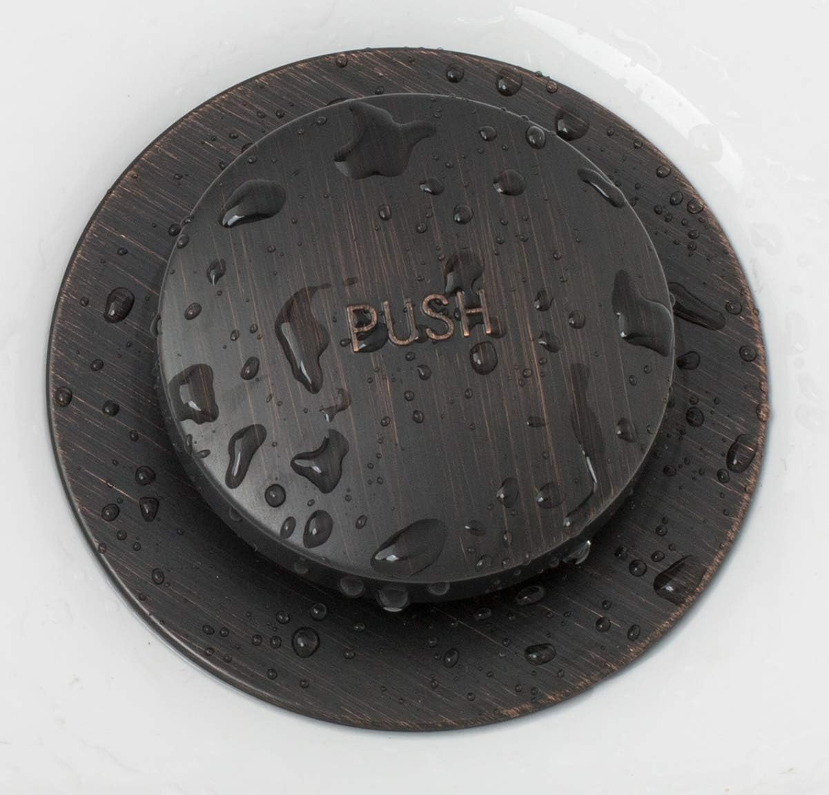 Oil Rubbed Bronze Artiwell Tip-Toe Tub Trim Set with 2-Hole Overflow Faceplate - Universal Fine/Coarse Thread Replacement Bath Drain Kit
