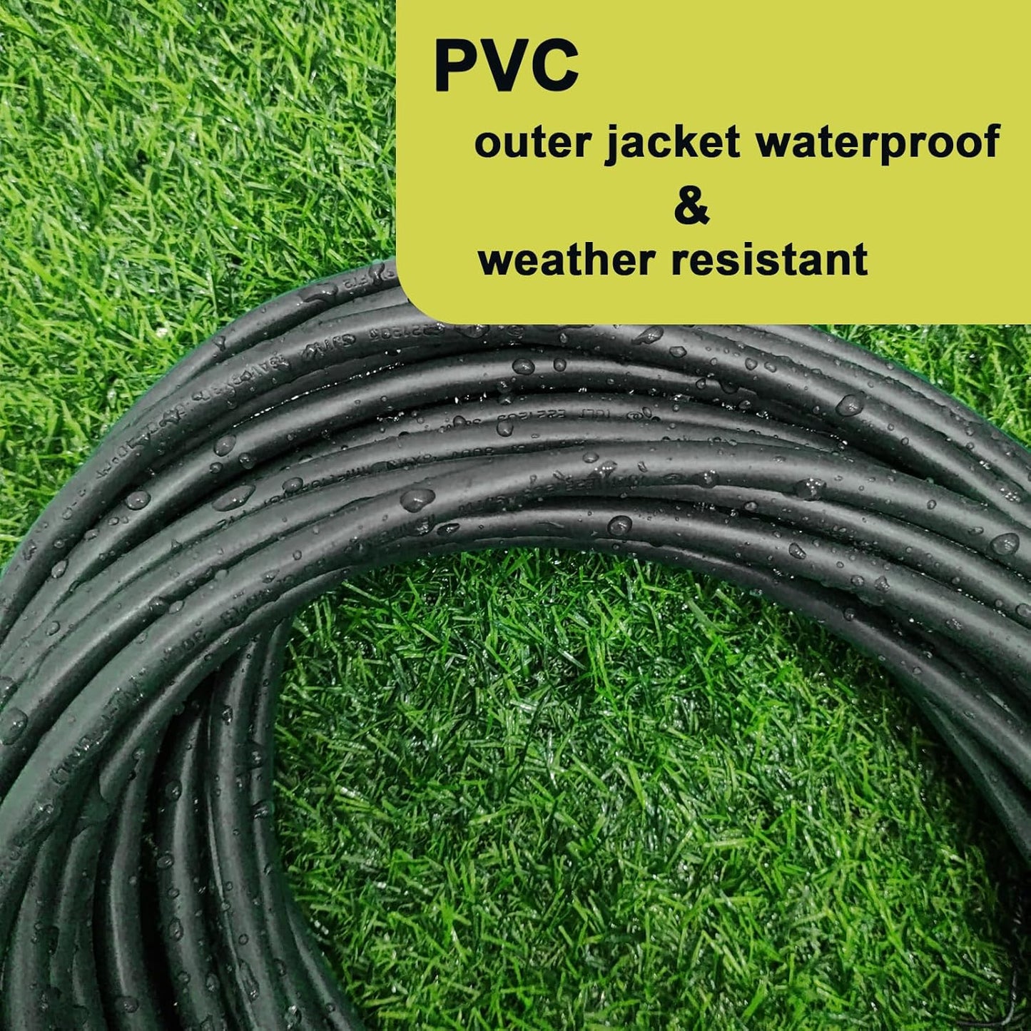 Outdoor Extension Cord 30 Ft - Waterproof 16/3 Electric Cord, 16 Gauge 3 Prong, SJTW, 13A 1625W 125V, Grounded Plug, Black