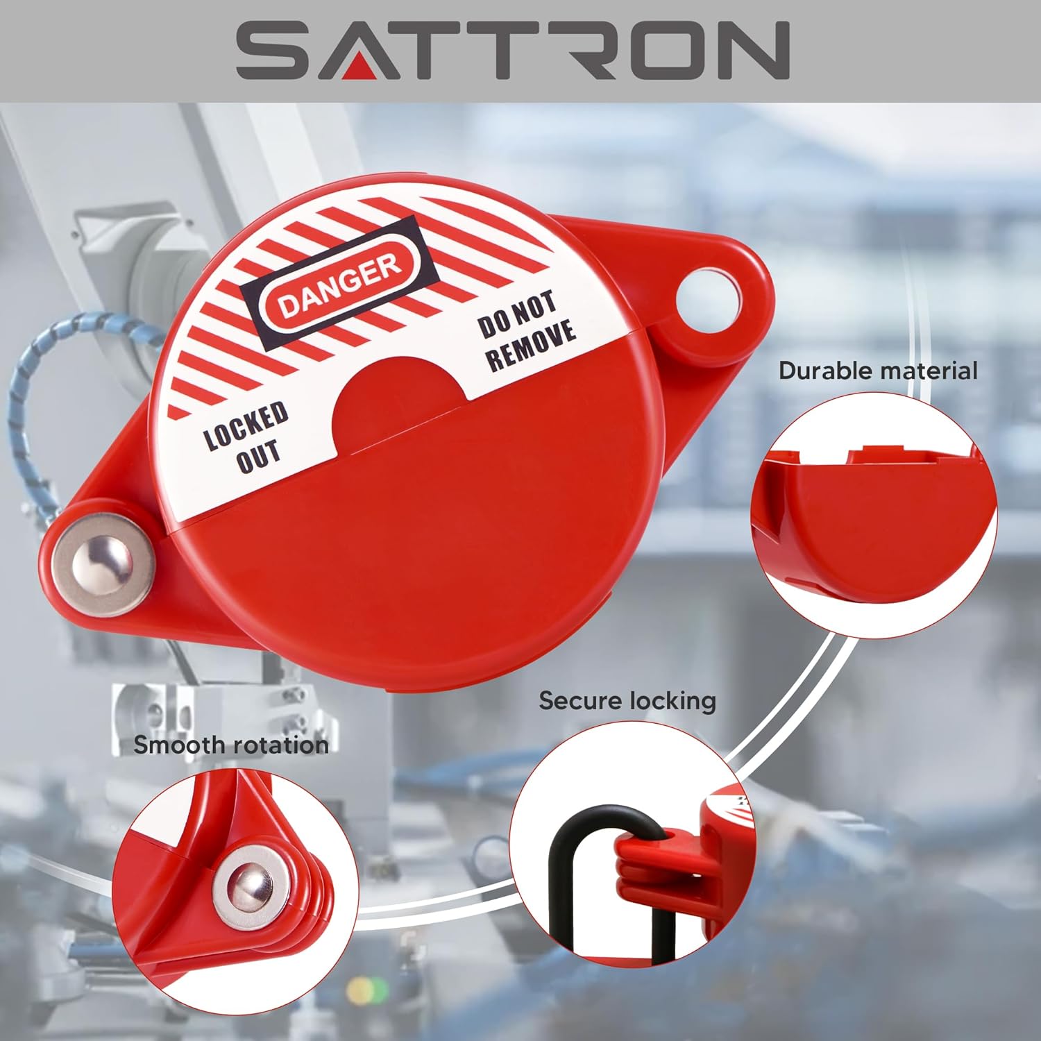 Outdoor Faucet Lock Set with Gate Valve Lockout and Safety Padlocks - Prevent Water Theft and Unauthorized Use - Fits 1 to 2-1/2 inch Dia Valve Handles - Propane Tank Valve Lockout Device