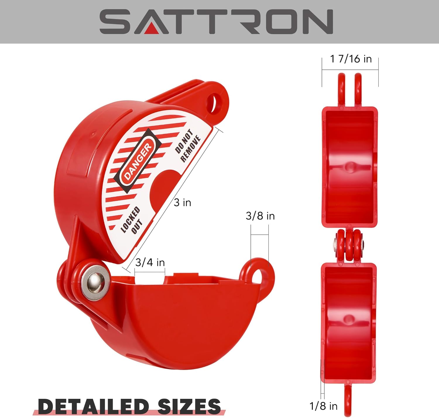 Outdoor Faucet Lock Set with Gate Valve Lockout and Safety Padlocks - Prevent Water Theft and Unauthorized Use - Fits 1 to 2-1/2 inch Dia Valve Handles - Propane Tank Valve Lockout Device