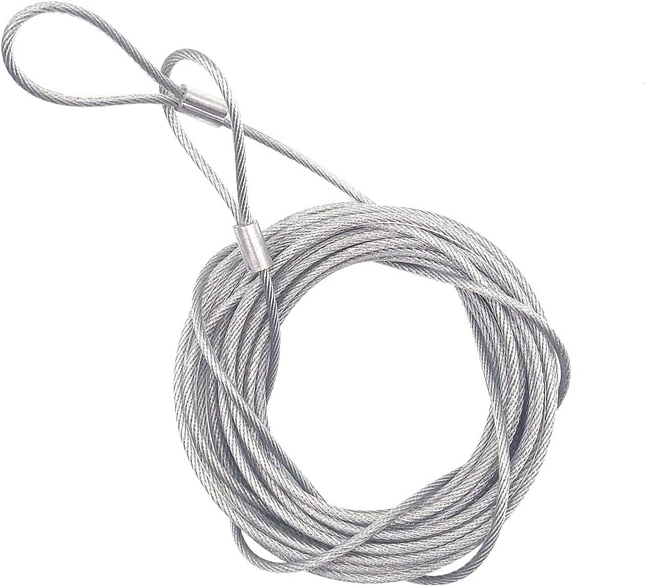 Ovener 16.5Ft Braided Steel Coated Double Loop Security Safety Cable for Luggage Locks