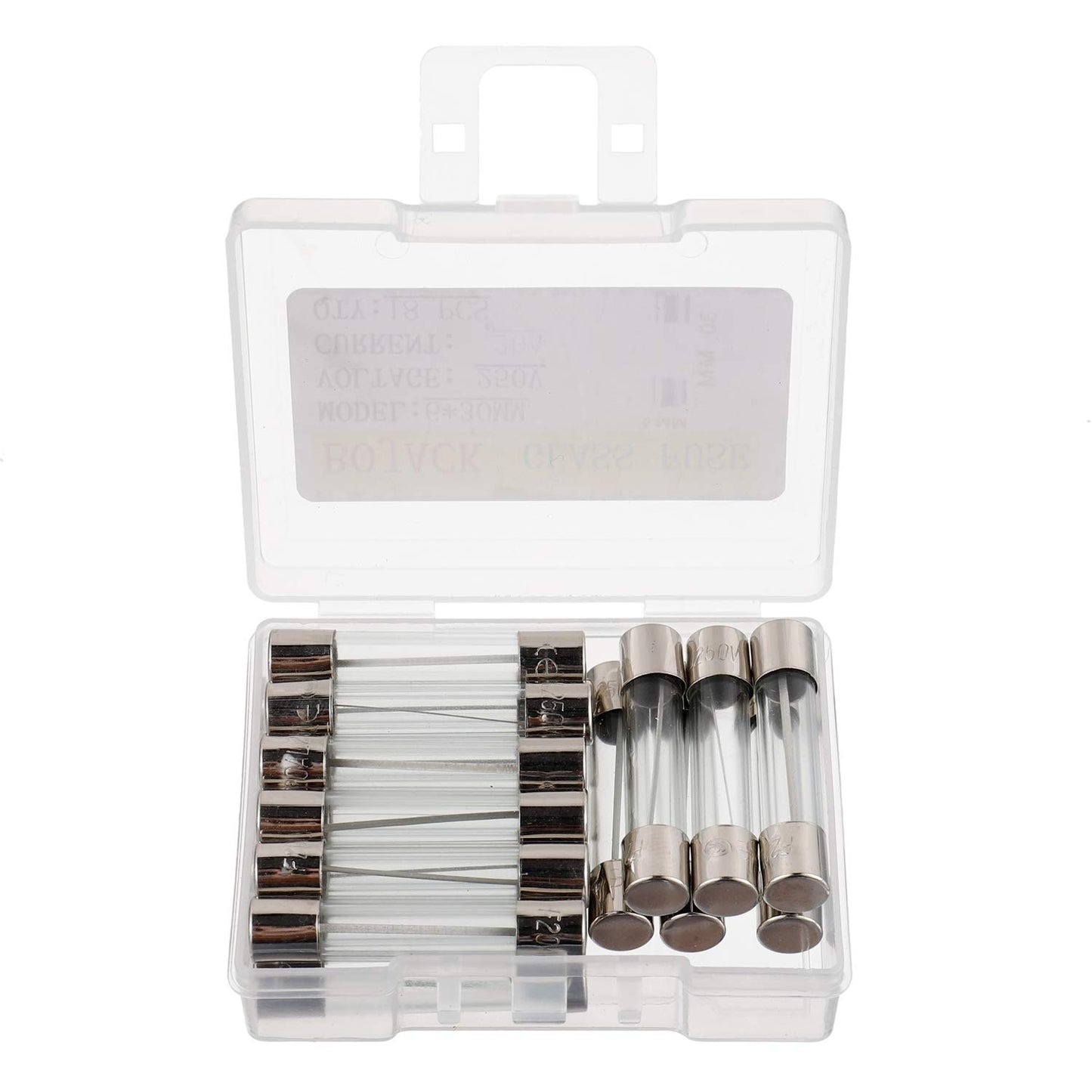 Pack of 18 BOJACK F20AL250V 20A 250V 6x30mm Fast-Blow Glass Fuses