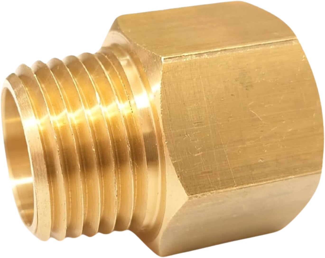 Pack of 2 Brass 1/2 Inch NPT Male to Female Pipe Reducer Adapters for Pipe Extension Fittings