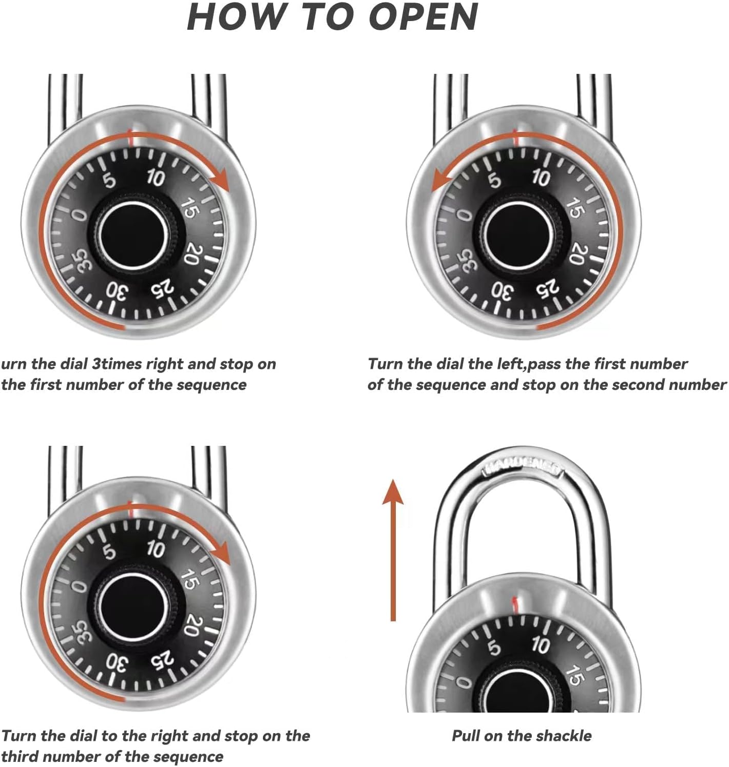 Pack of 2 FIGODE Combination Locker Locks with Long Shackle and Keyless Padlock - Ideal for School, Gym, Toolbox, Fence, and More - WildKart