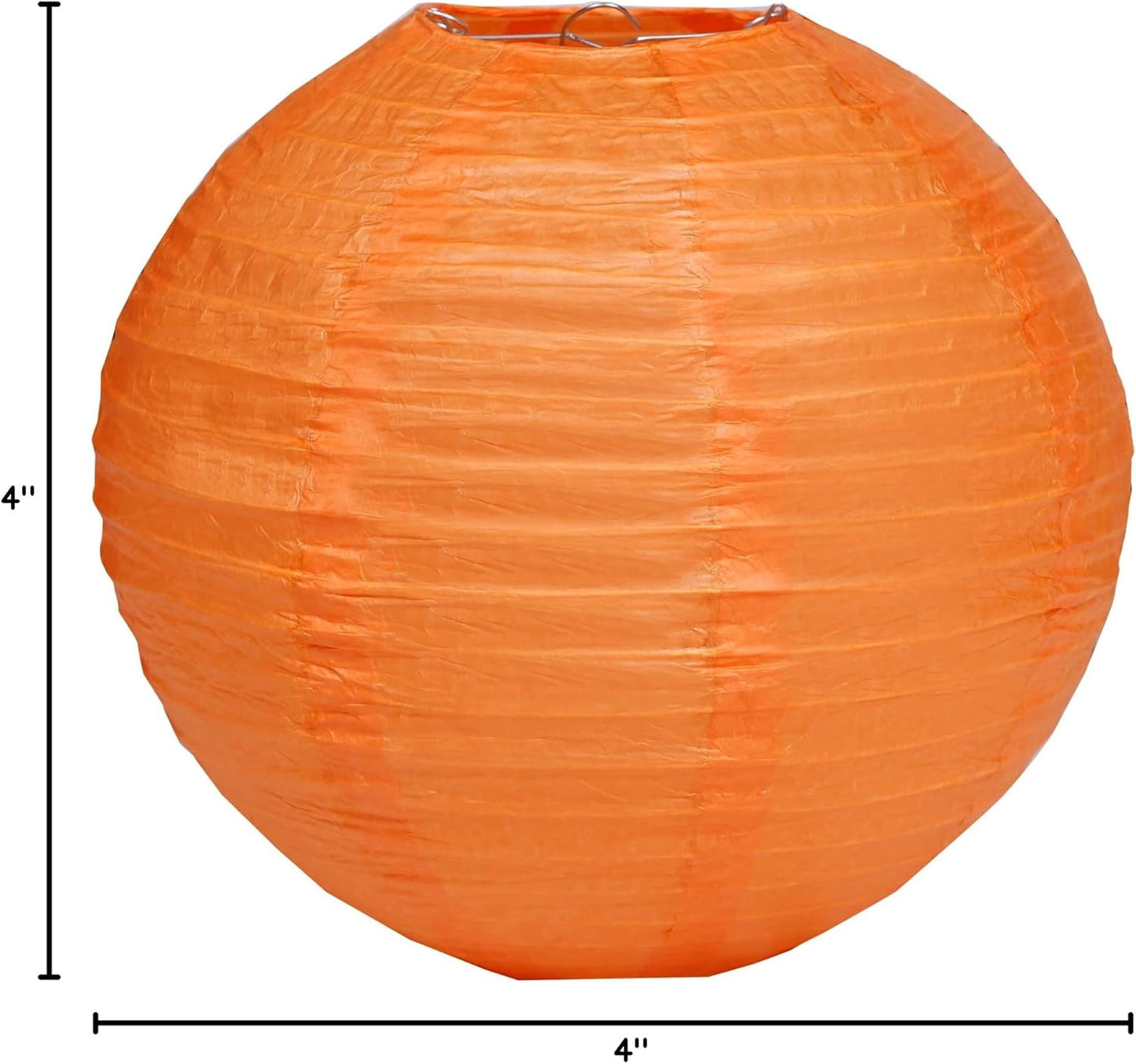 Pack of 3 Burnt Orange Round Paper Lanterns for Wedding Birthday Party Decor - 4" to 18" Sizes