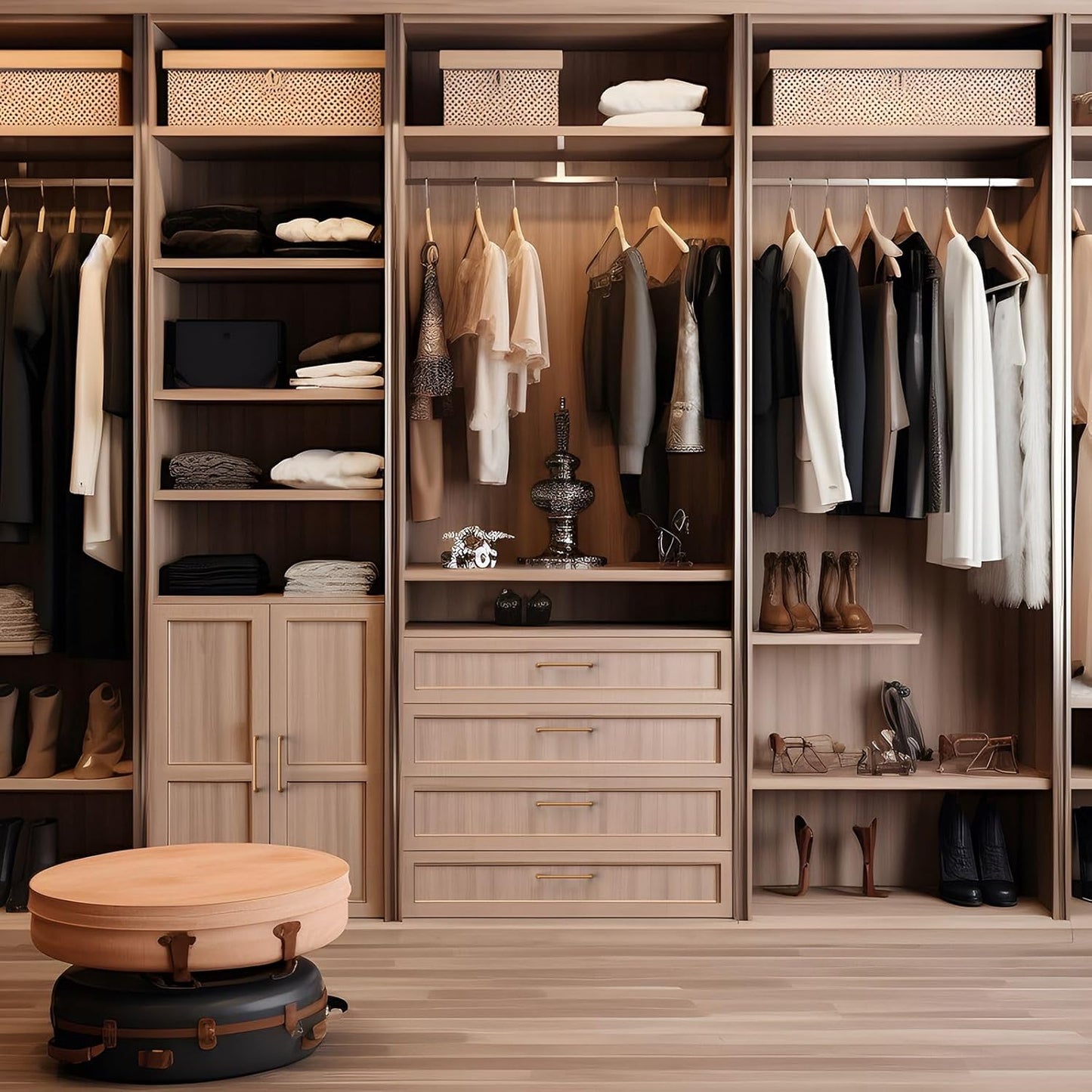 Pack of 3 Lardmon 5 Inch Antique Brass Cabinet Pulls - Heavy Solid Drawer Handles for Kitchen Island, Vanity, Closet, Bathroom Renovation - 128mm Cabinet Hardware