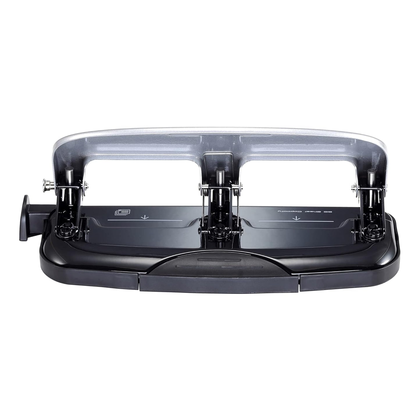 PaperPro Bostitch Office EZ Squeeze 3-Hole Punch - 20 Sheet Capacity, Easy Punching, Jam-Free Technology - Silver