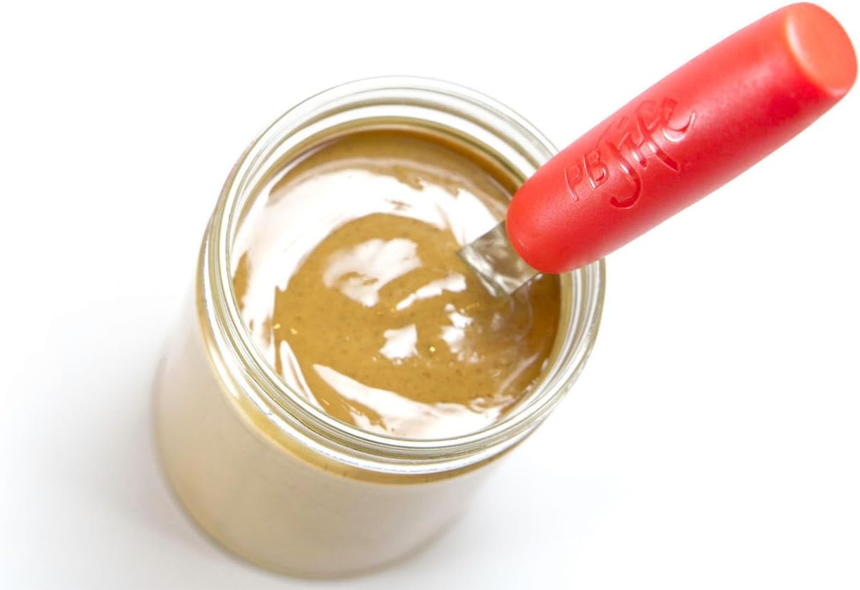 PB-JIFE: Ultimate Peanut Butter Knife for Stirring, Scraping, and Cleaning Big Jars (Red, 1)