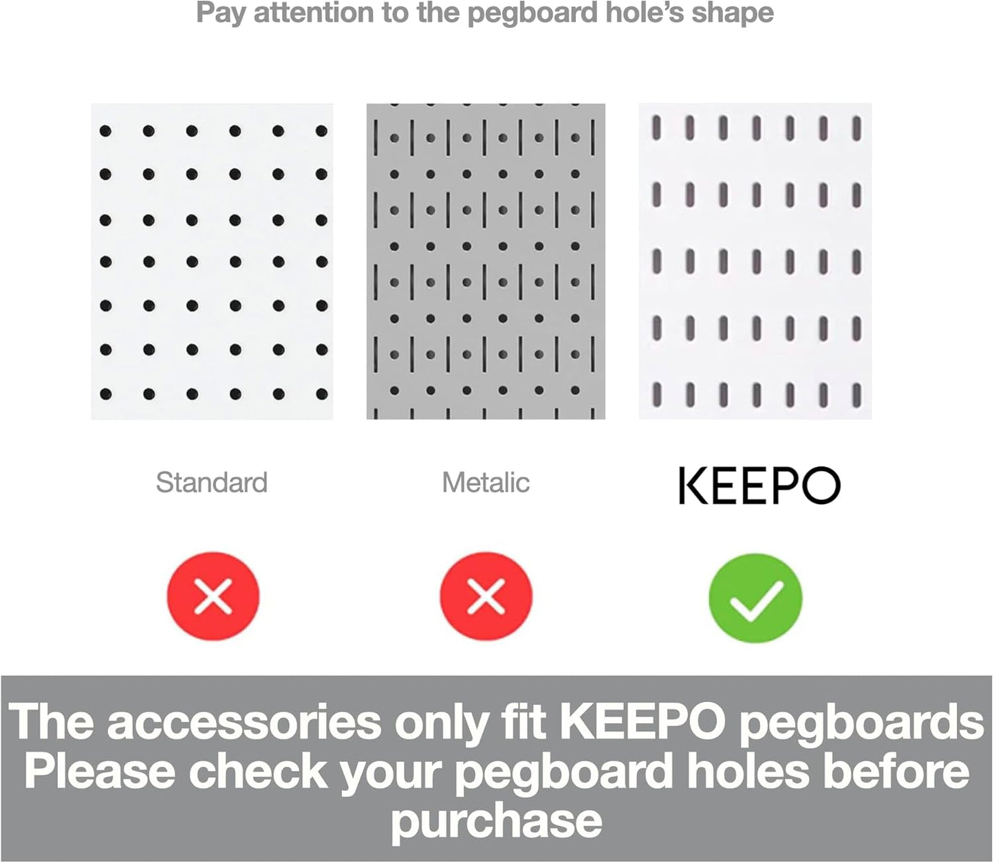 Peg Board Organizer Set with Hooks, Bins, and Accessories - 2 Bins with Lids