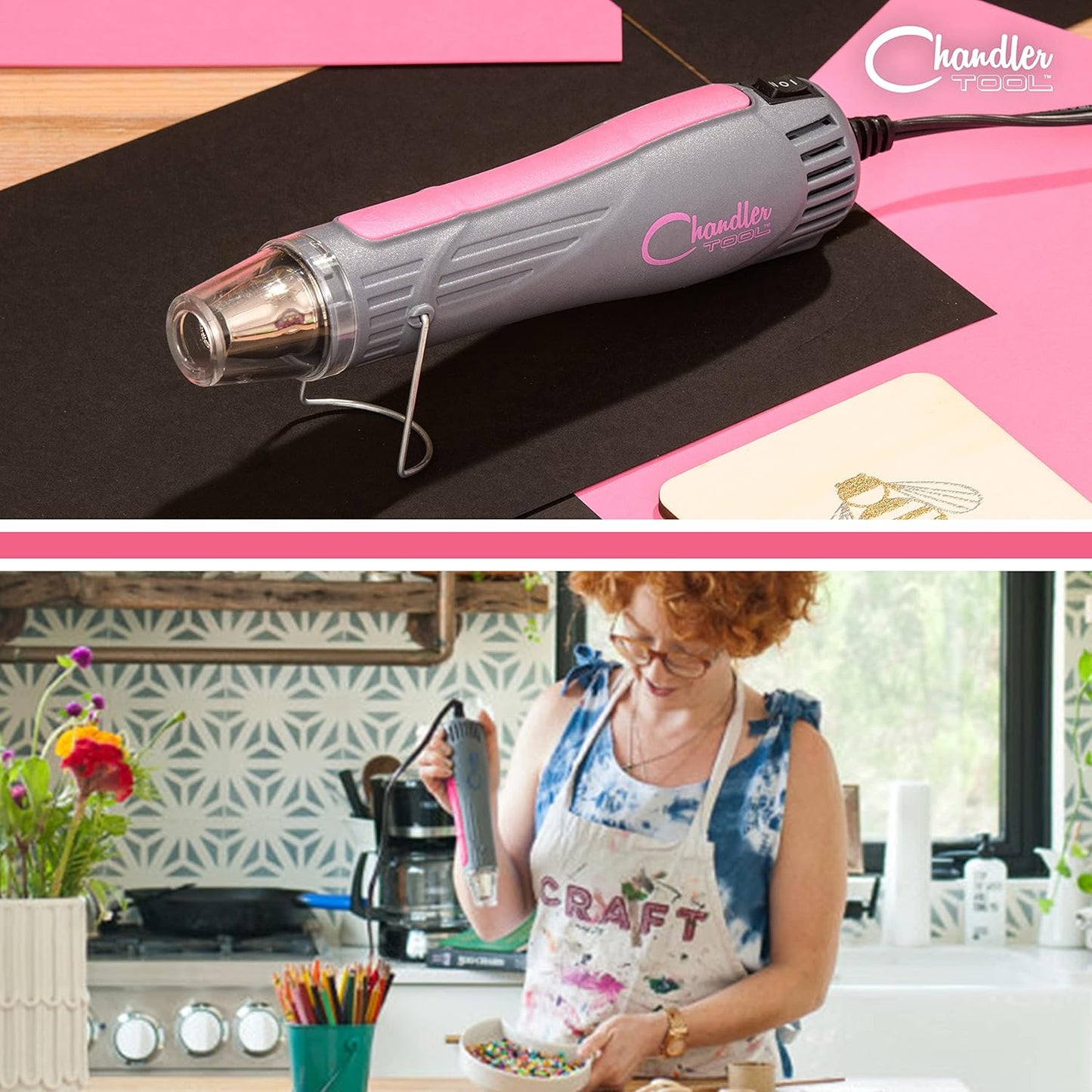 Pink Chandler Tool Candle Making Kit with 5lb Wax and Heat Gun - Complete Bundle
