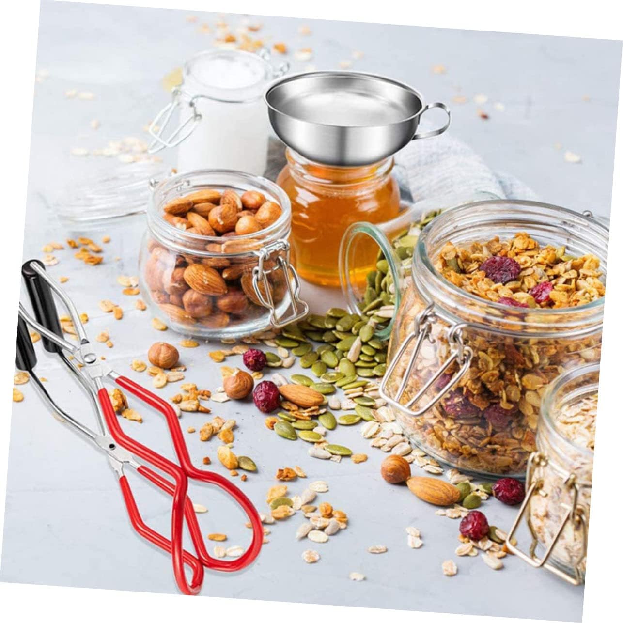 Portable Canning Storage Set with Rack, Bottle Holder, Tong, and Organizer for Kitchen Canning Essentials