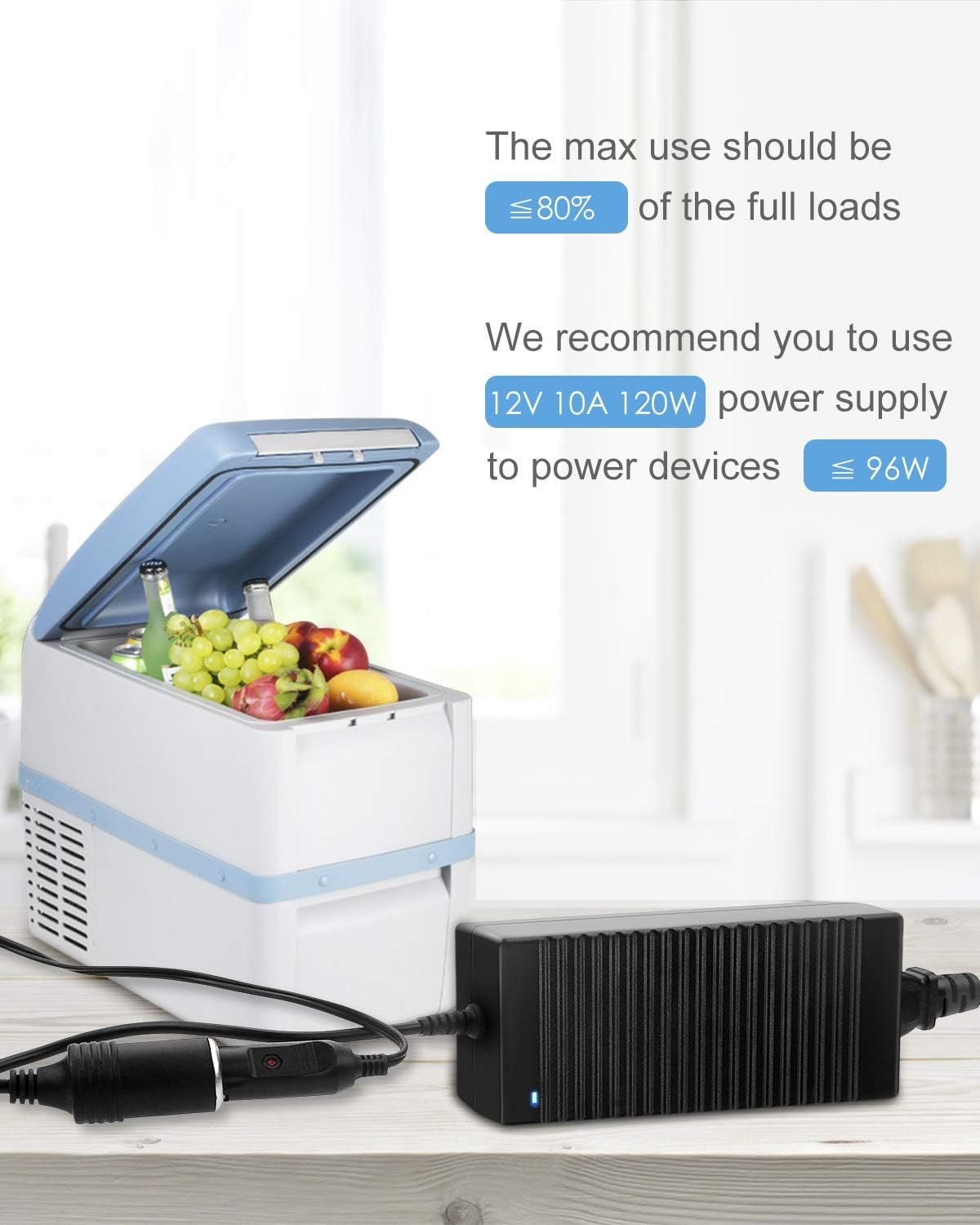 Powerful 110V to 12V 10A 120W Car Cigarette Lighter Adapter Power Supply for Car Devices