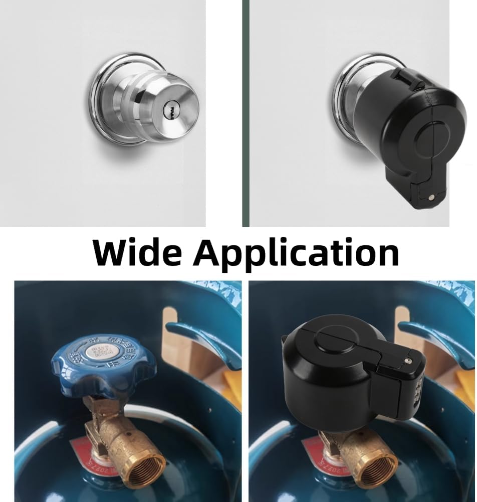 PUGED Door Knob Lockout Device Cover - Temporary Lock for Bedroom Door - Disable Doorknob/Faucet/Water Valve - No Drilling Needed