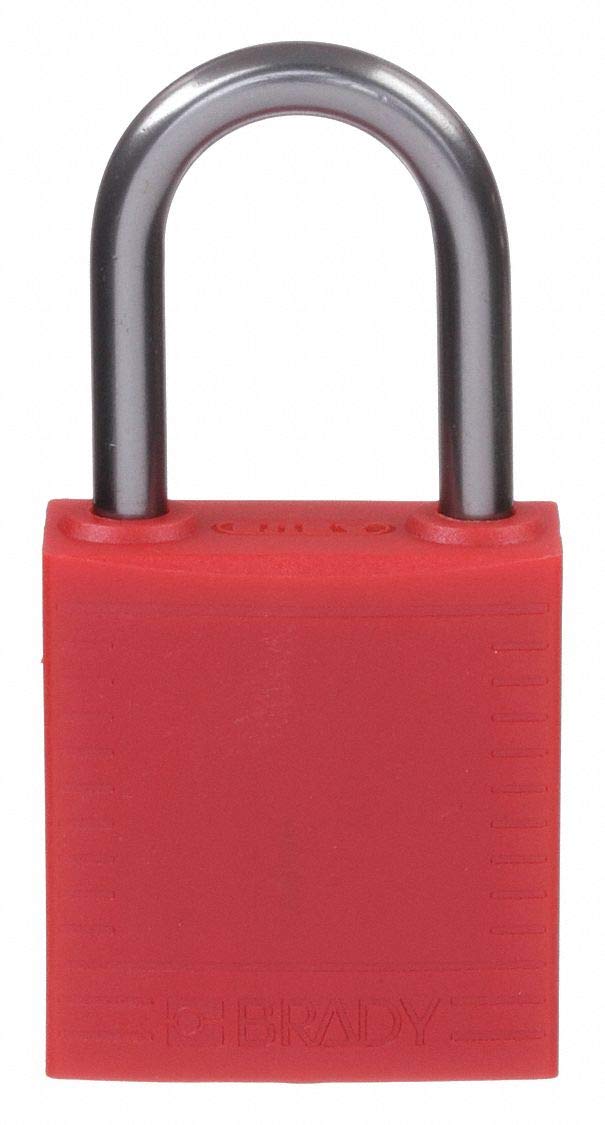 Red Brady Compact Lockout Tagout Padlock Personal Safety Kit - Model 123143
