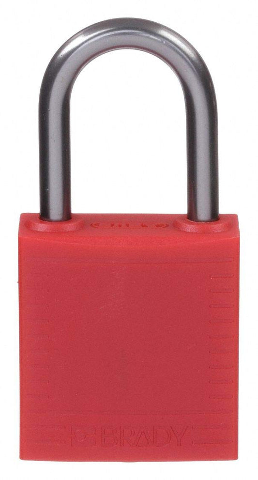 Red Brady Compact Lockout Tagout Padlock Personal Safety Kit - Model 123143