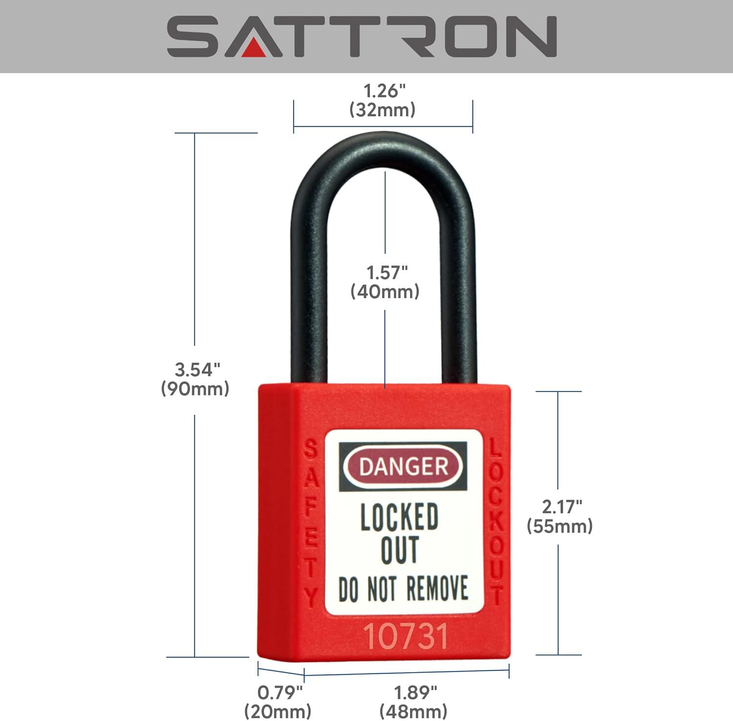 Red Safety Lockout Padlock Set - OSHA Compliant Loto Locks with 2 Keys per Lock - WildKart