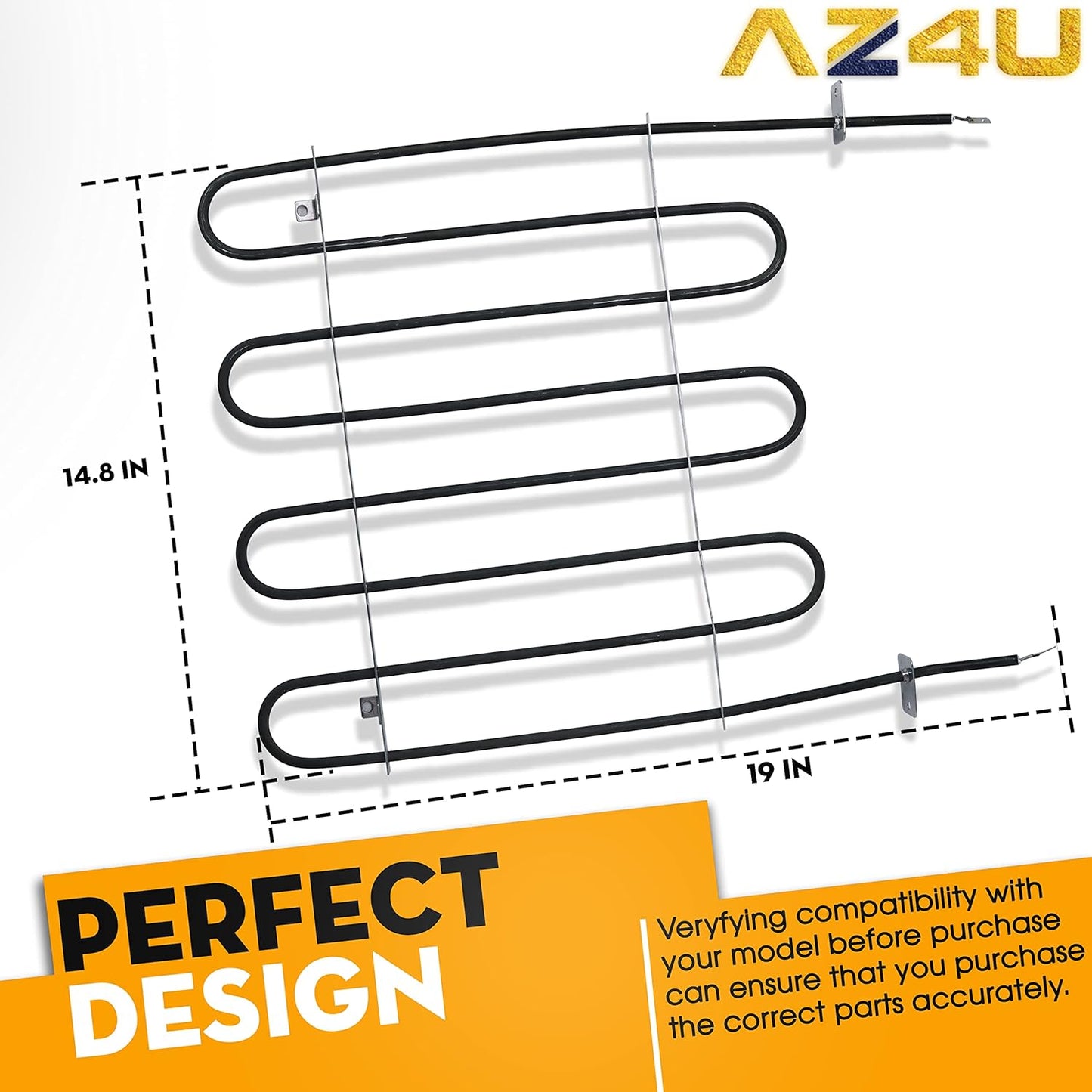 Replacement Bake Heating Element for Frigidaire, Kenmore, Crosley, Electrolux Ovens - AZ4U 316413800