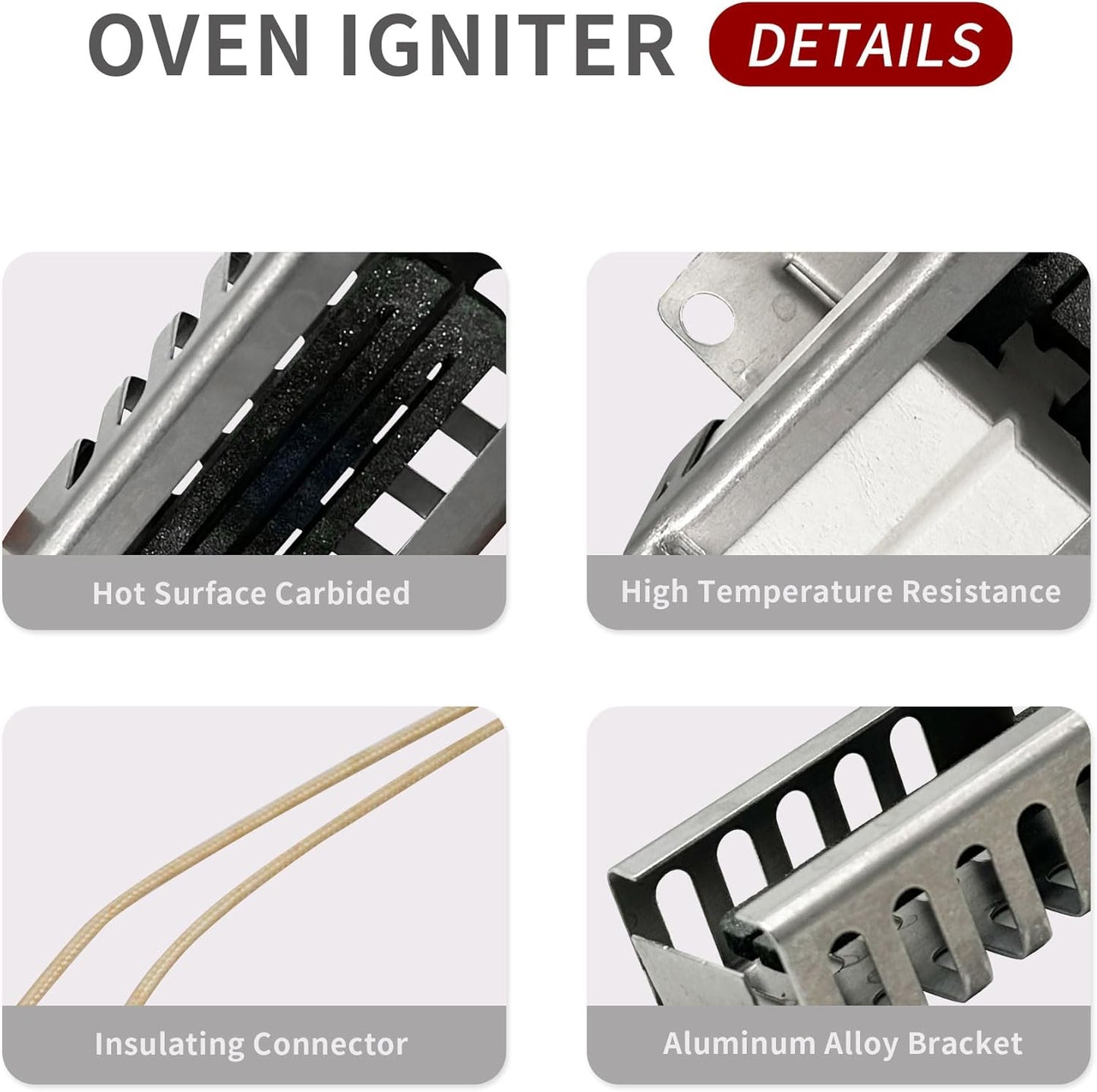 Replacement Flat Igniter DG94-00520A DG94-01441A for Gas Range Oven, Compatible with AP5577941 PS4241428