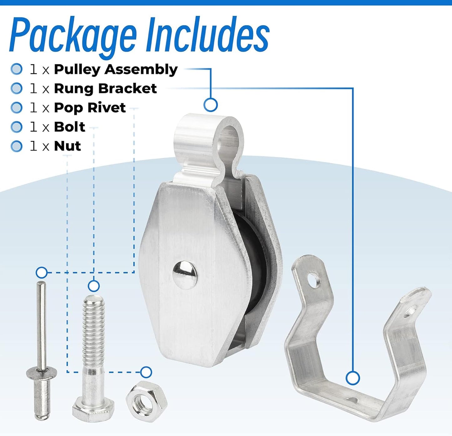Replacement Pulley Kit for Werner Extension Ladders - Sconva 31-12 Compatible with Aluminum & Fiberglass Models