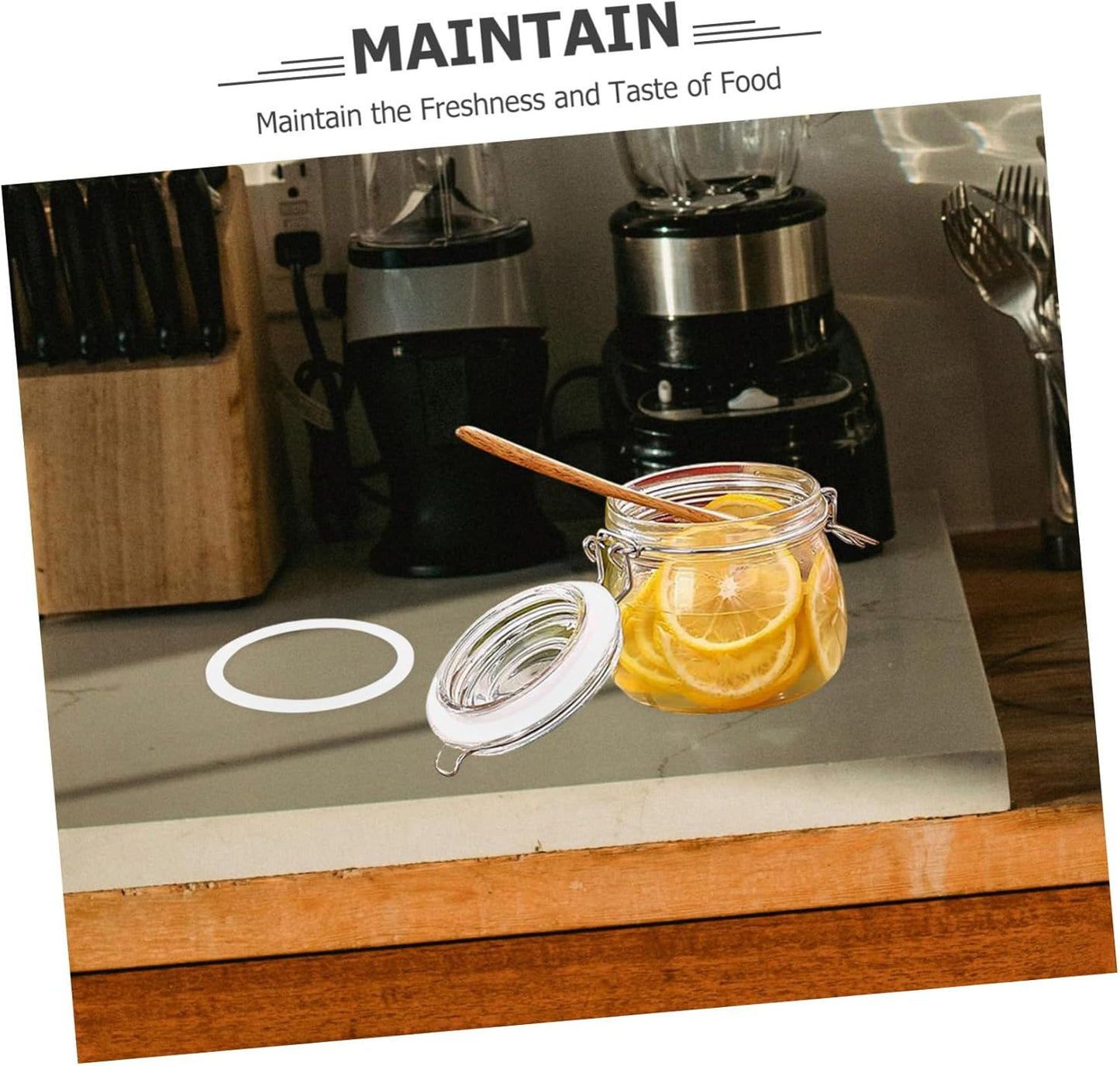 Reusable Silicone Seals for Wide Mouth Mason Jars - Set of 100 White Sealing Rings