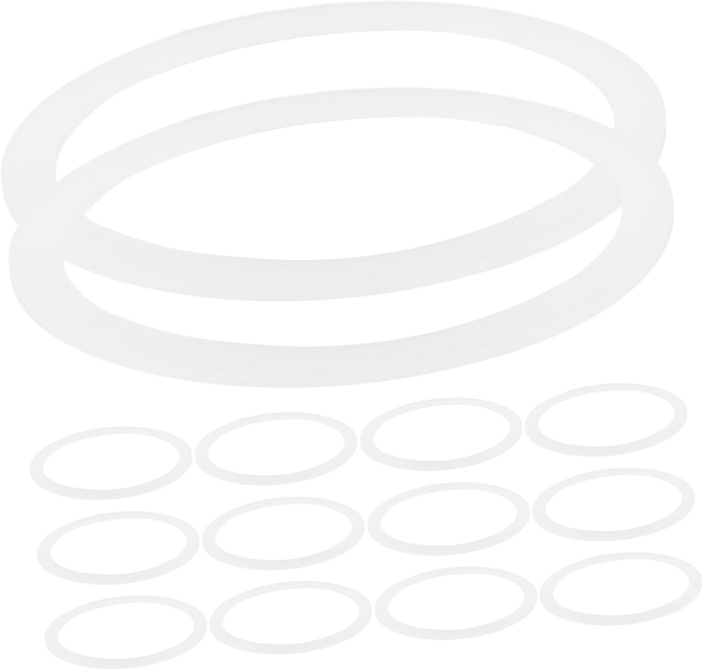 Reusable Silicone Seals for Wide Mouth Mason Jars - Set of 100 White Sealing Rings
