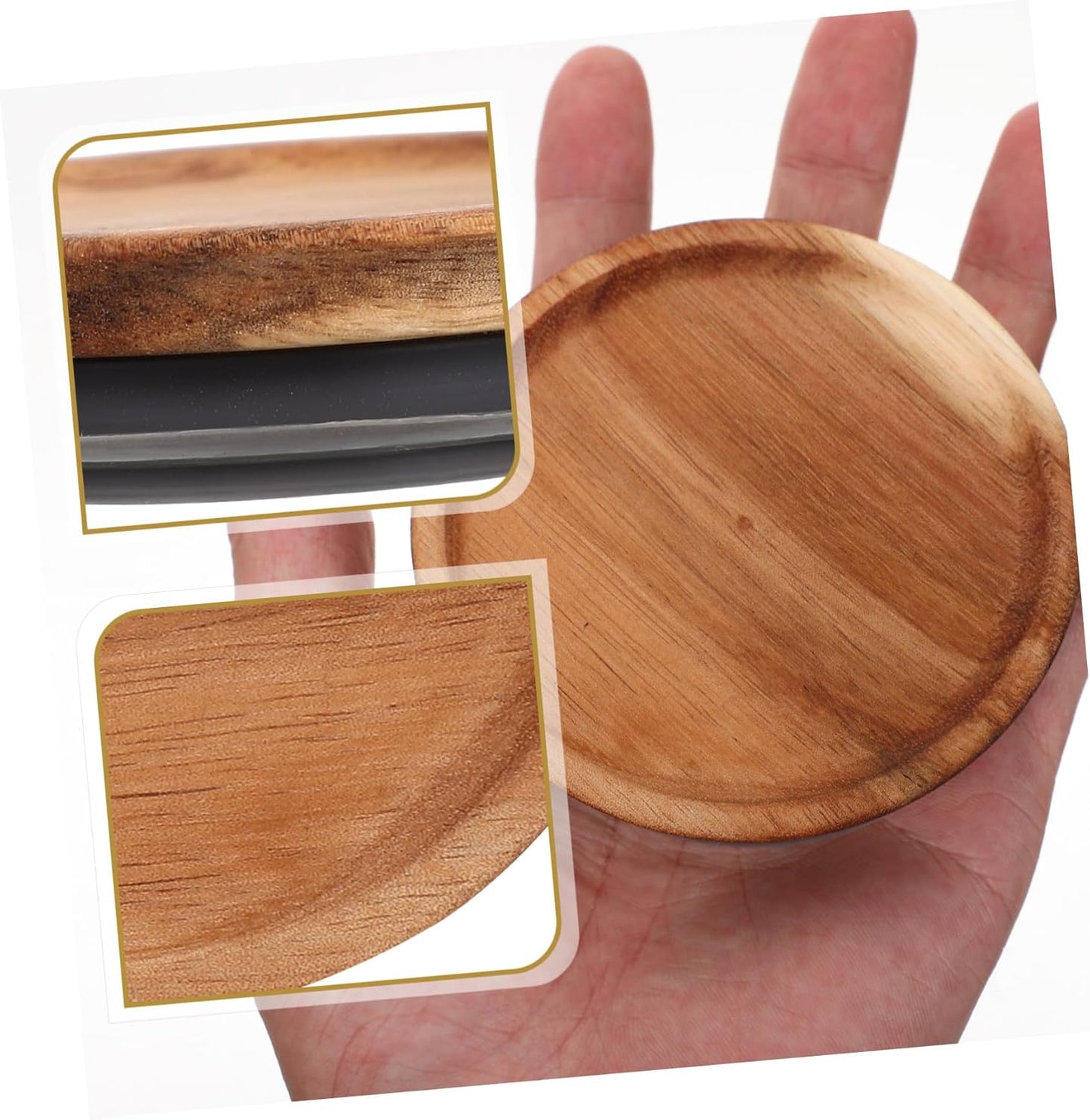 Reusable Wooden Lid Covers for Mason Jars and Storage Jars - 2pcs Wide Mouth Sealing Rings for Canning and Bulk Honey Jars