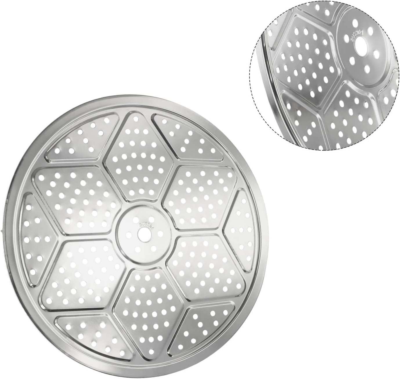 Round 304 Stainless Steel Steamer Rack Tray for Kitchen Cooking, Baking, Toast Bread - 37cm