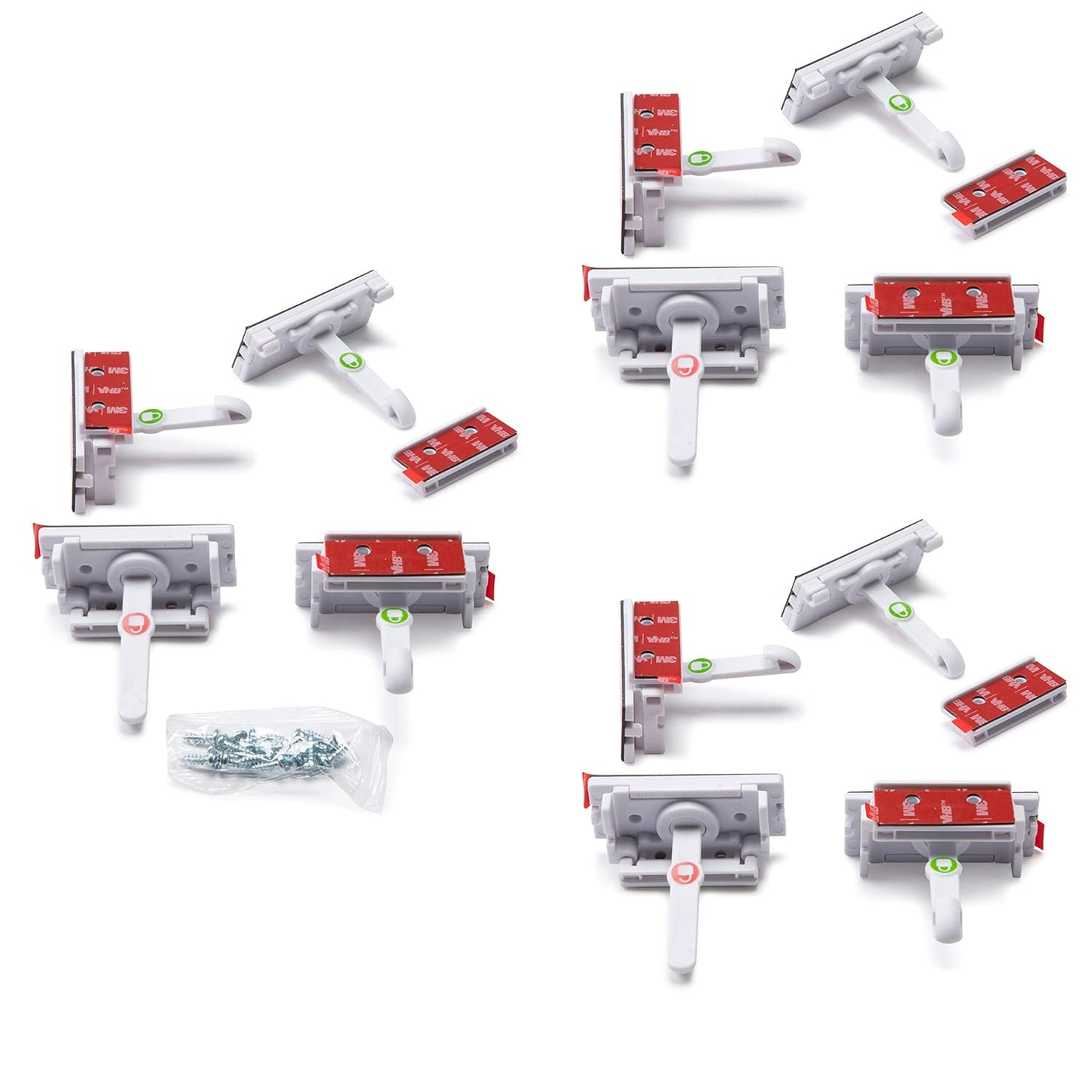 Safety 1st 12-Piece Adhesive Cabinet Latch Set for Childproofing Cabinets