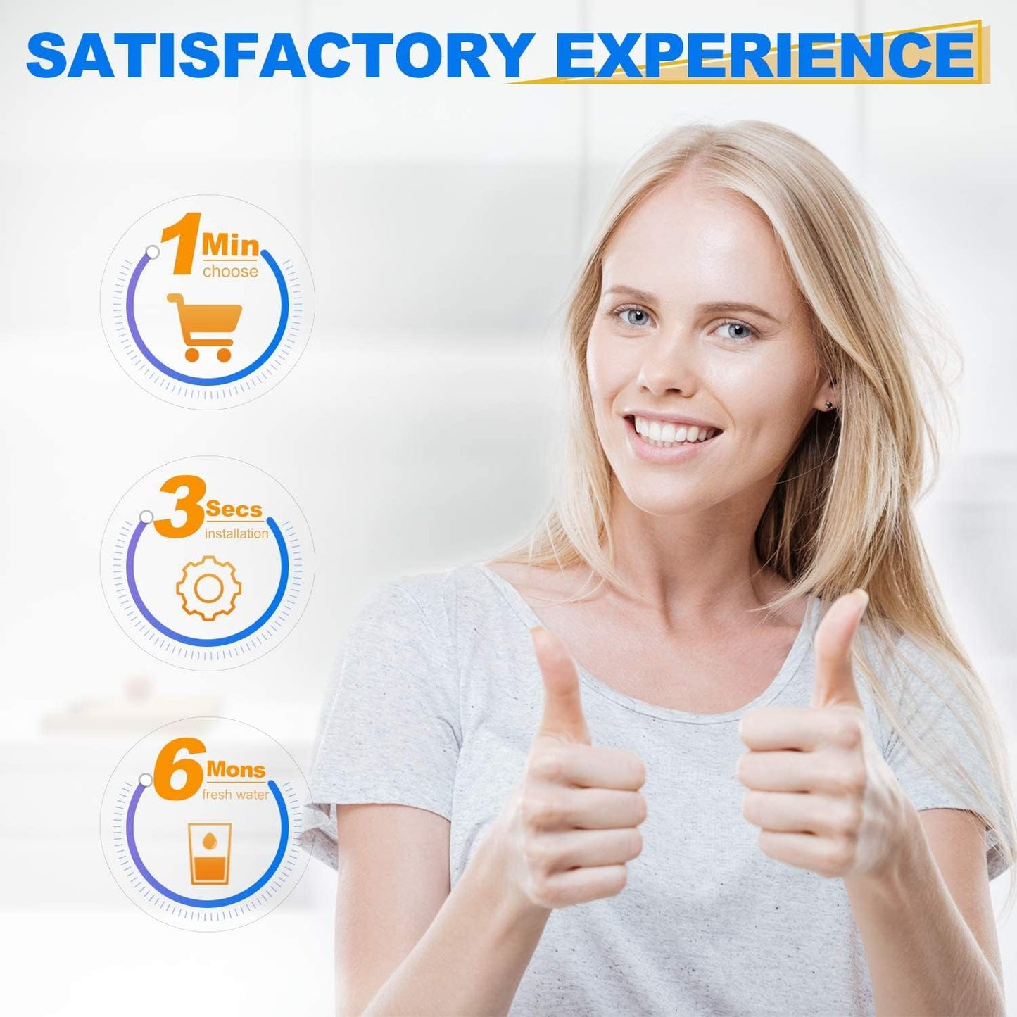 Samsung DA29-00020B Refrigerator Water Filter Replacement by GOLDEN ICEPURE - Compatible with HAF-CIN/EXP, RF263BEAESR, RF28HMEDBSR - 1PACK