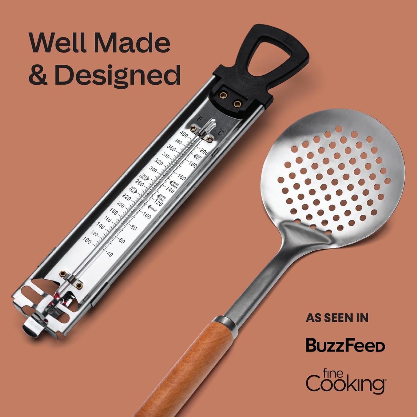 Scandinavian Rosettes Iron Set with Bunuelos Mold - Funnel Cake Kit for Baking Swedish Cookies - Perfect Gift for Mom or Chef