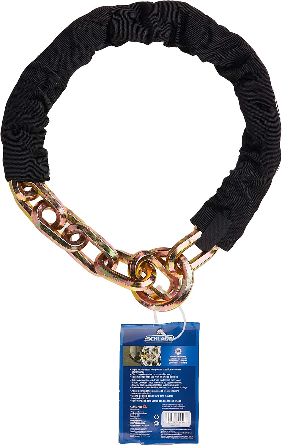 Schlage 12mm Cinch Ring Security Chain - Lock Not Included