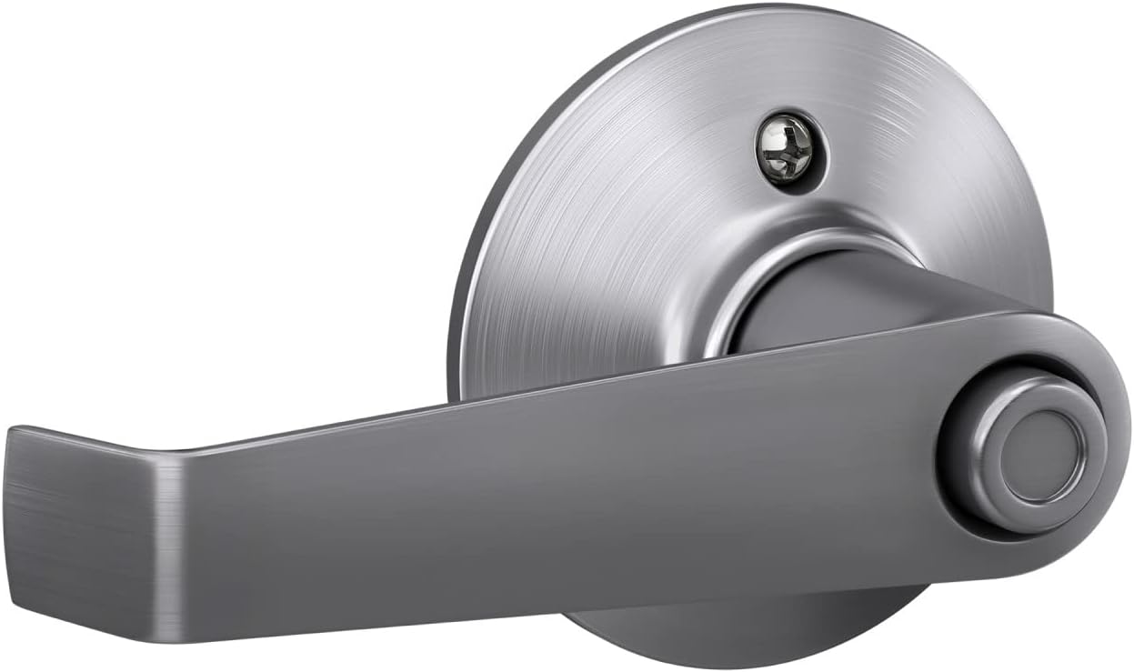 Schlage Commercial Series Elan Door Lever, Bed & Bath Privacy Lock in Satin Chrome