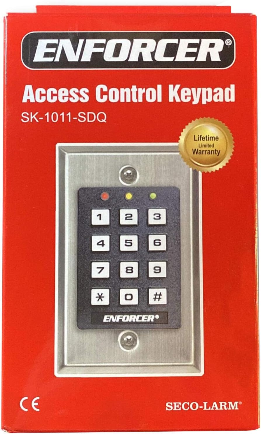 Seco-Larm SK-1011-SDQ ENFORCER Access Control Keypad with 1,000 User Code Capacity and Long Activation Time
