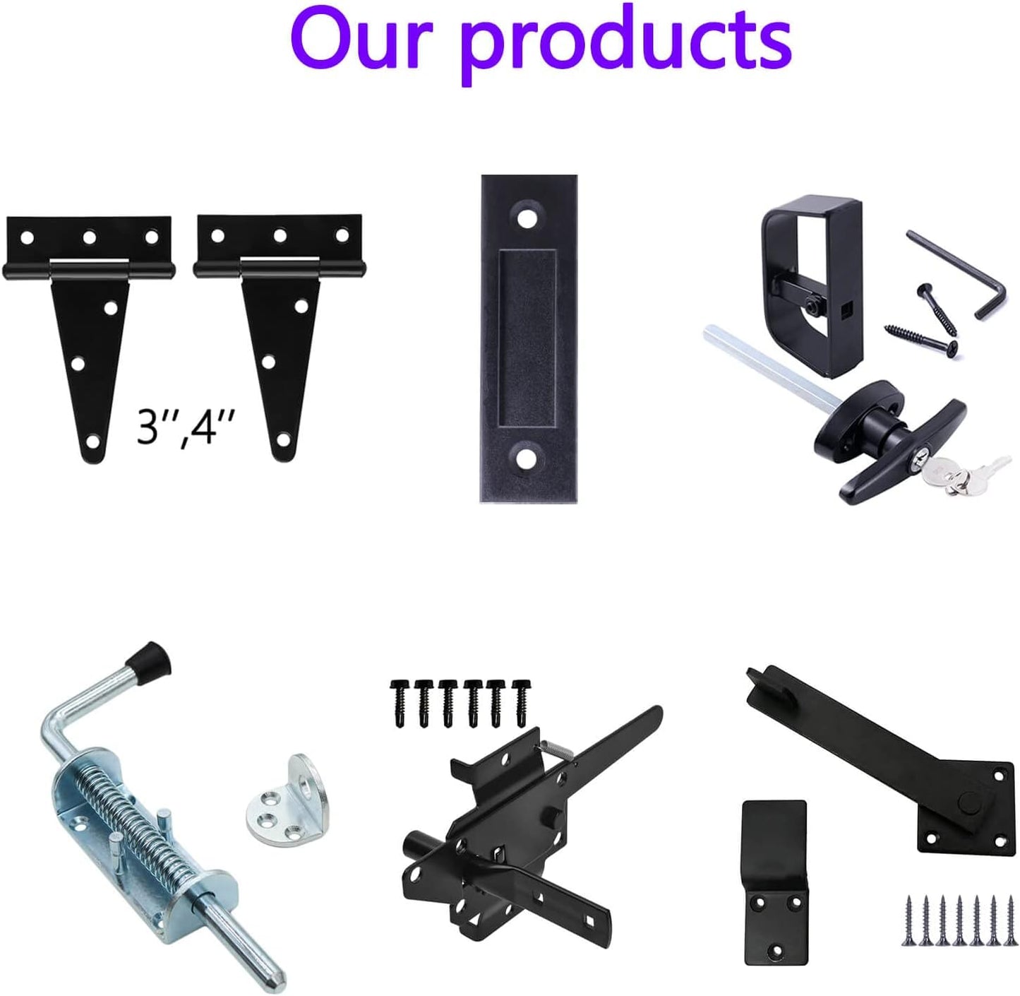 Secure Your Pool and Yard with Aiwaiufu Post Mount Gate Latch - Black Finish | Ideal Replacement for Pool, Fence, Vinyl, and Wood Gate Latches