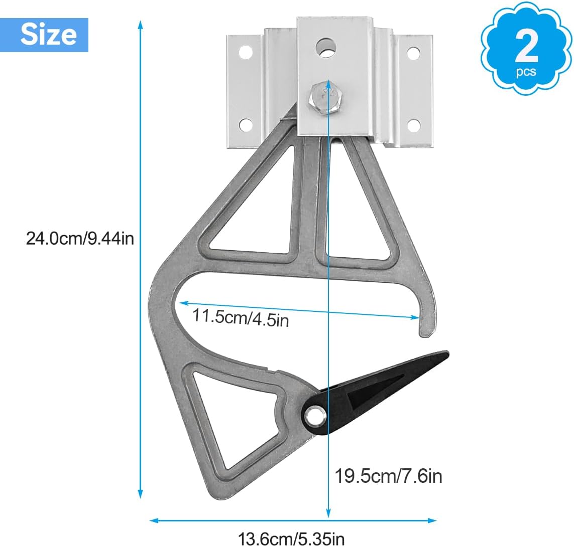 Set of 2 Aluminum Extension Ladder Locks for Werner 28-11, Rung Lock Kit, Compatible with 24ft, 28ft, 32ft Ladders