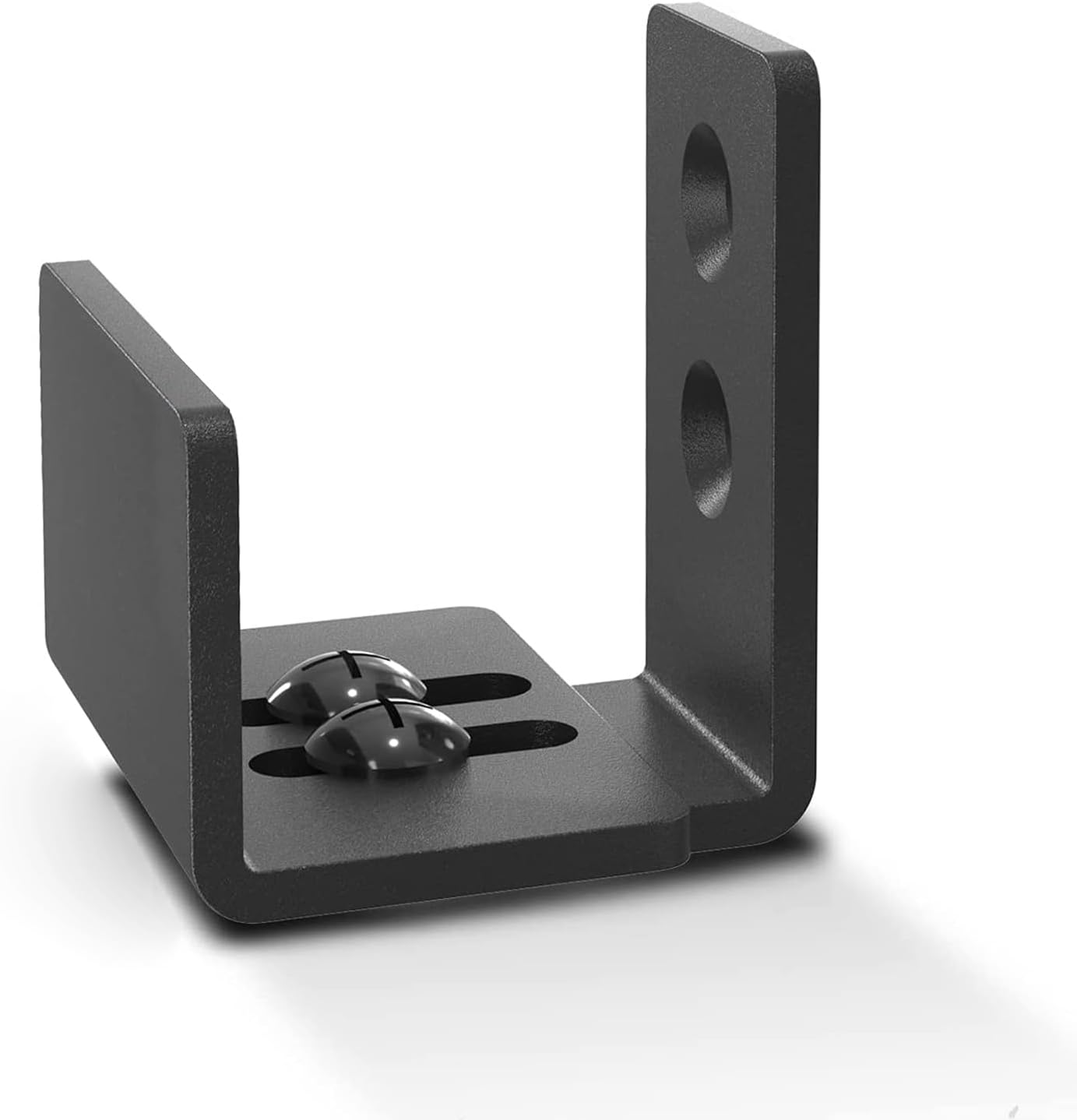 Set of 2 Matte Black Floor Guide Wall Mount Sliding Barn Door Hardware for Doors Up to 1-3/8" Wide and 1-1/4" High