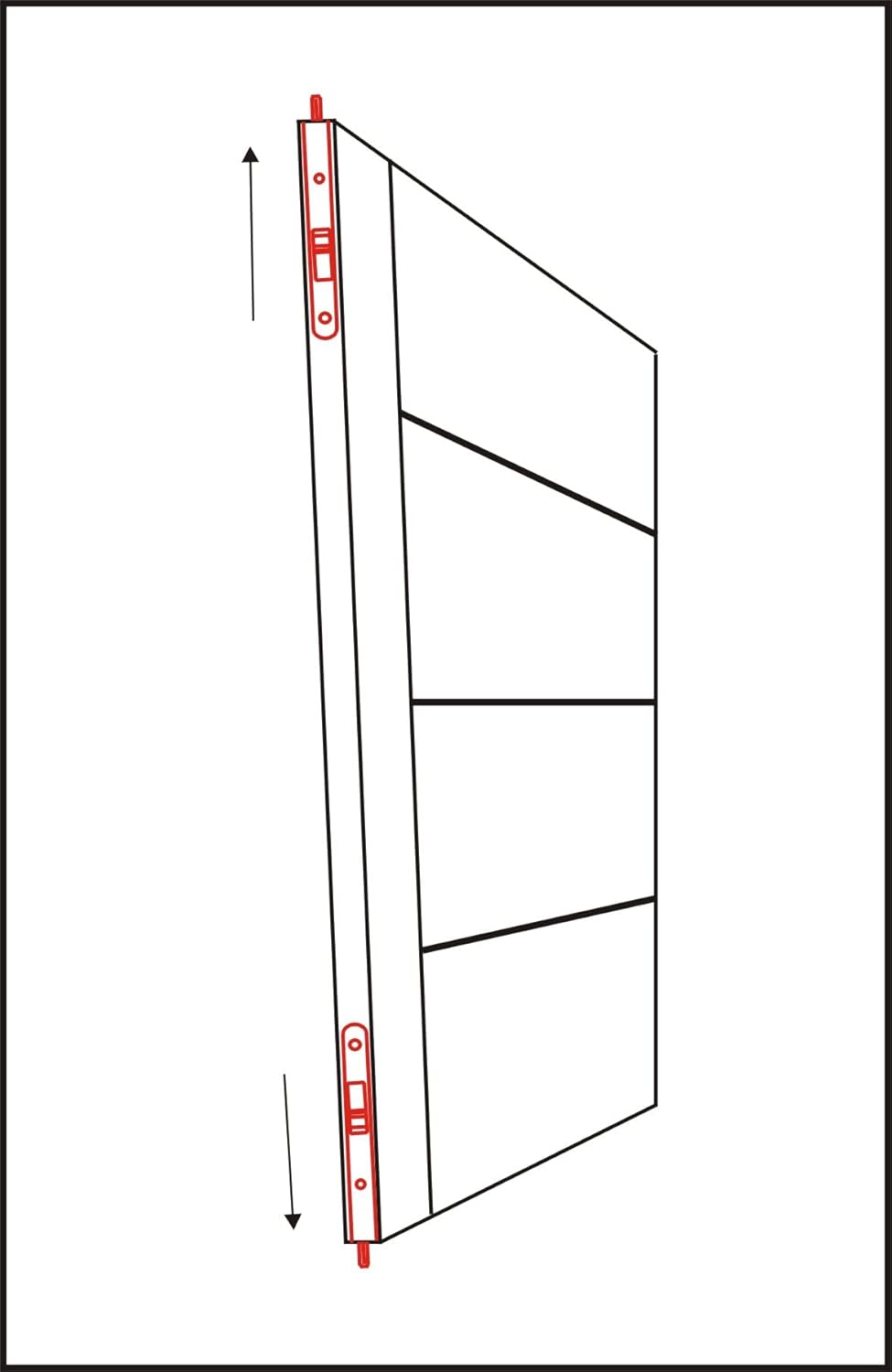 Set of 2 QCAA 7" Solid Brass Flush Bolts in Matte Black Finish from Taiwan