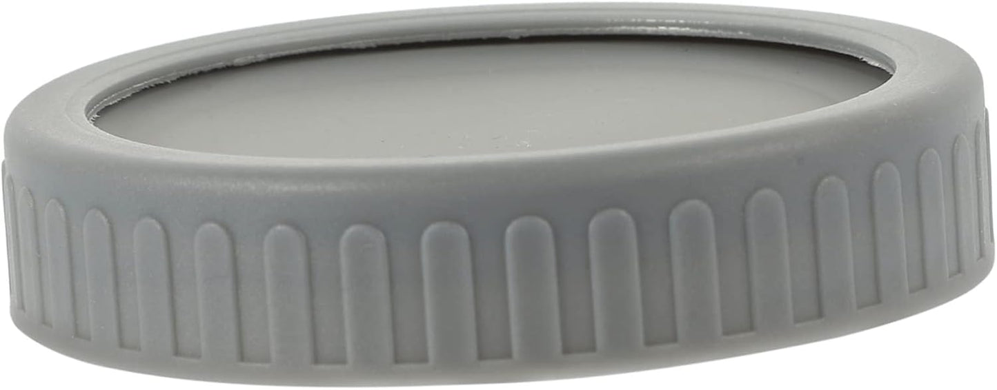 Set of 3 Alipis Wide Mouth Mason Jar Lid Covers - Grey Canning Jar Protectors for Kitchen Storage Bottle