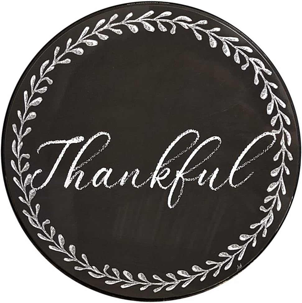 Set of 4 Farmhouse Rustic Chalkboard Style Burner Covers by Range Kleen - Thankful, Grateful, Blessed, Gather